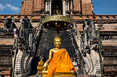 Chiang Mai - The Wat Chedi Luang. The massive chedi heavily damaged by an earthquake has been partially reconstructed apart from the spire since nobody can be sure what it looked like. 